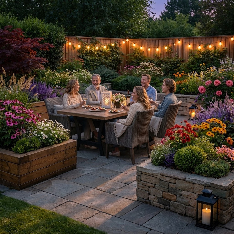 Family Sitting Around Table